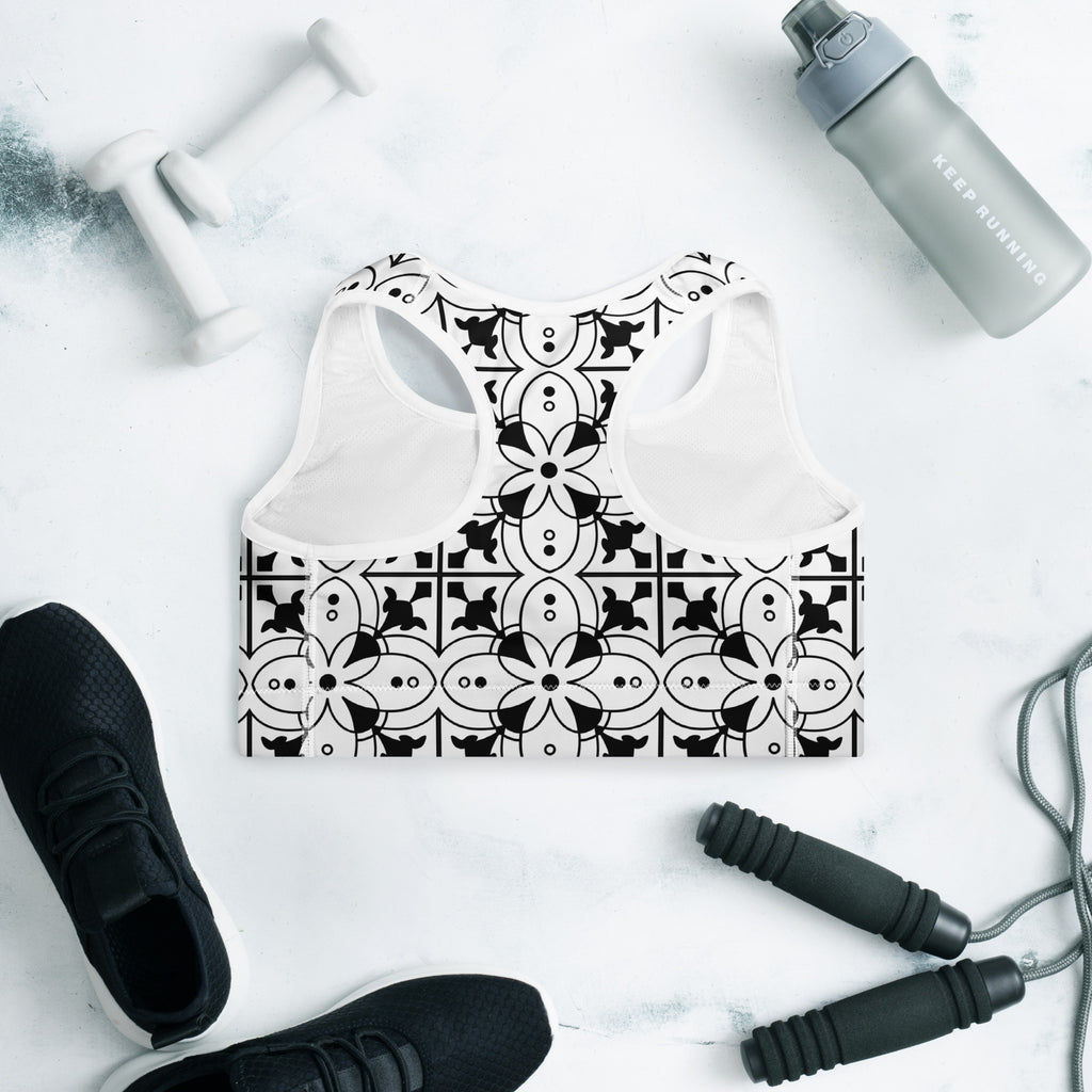 Padded Sports Bra - Black and White - SMIZE By RachelSMIZE By Rachel