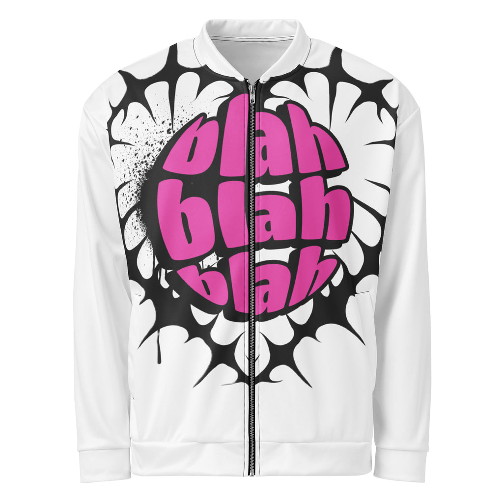 Unisex Bomber Jacket - blah blah blah - SMIZE By RachelSMIZE By Rachel