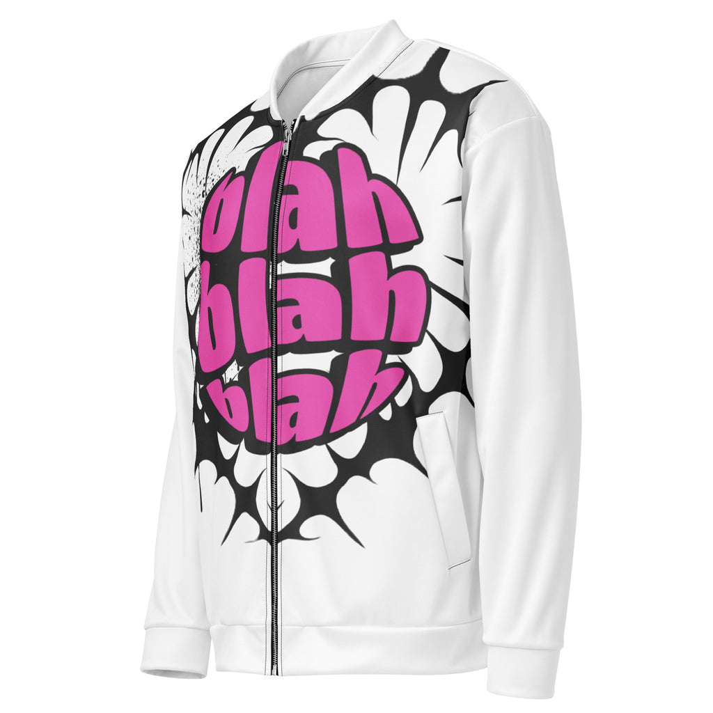 Unisex Bomber Jacket - blah blah blah - SMIZE By RachelSMIZE By Rachel