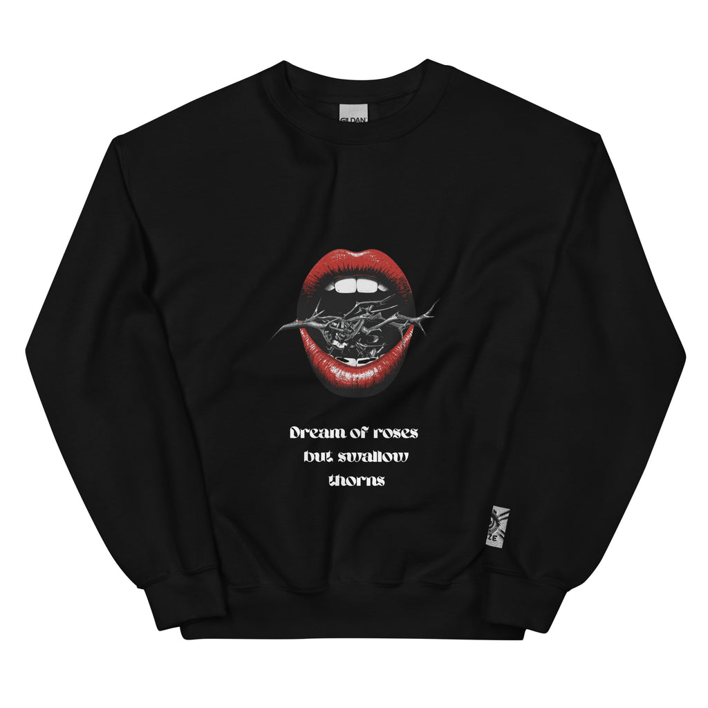 Unisex Sweatshirt - Dream of Roses But Swallow Thorns - SMIZE By RachelSMIZE By Rachel
