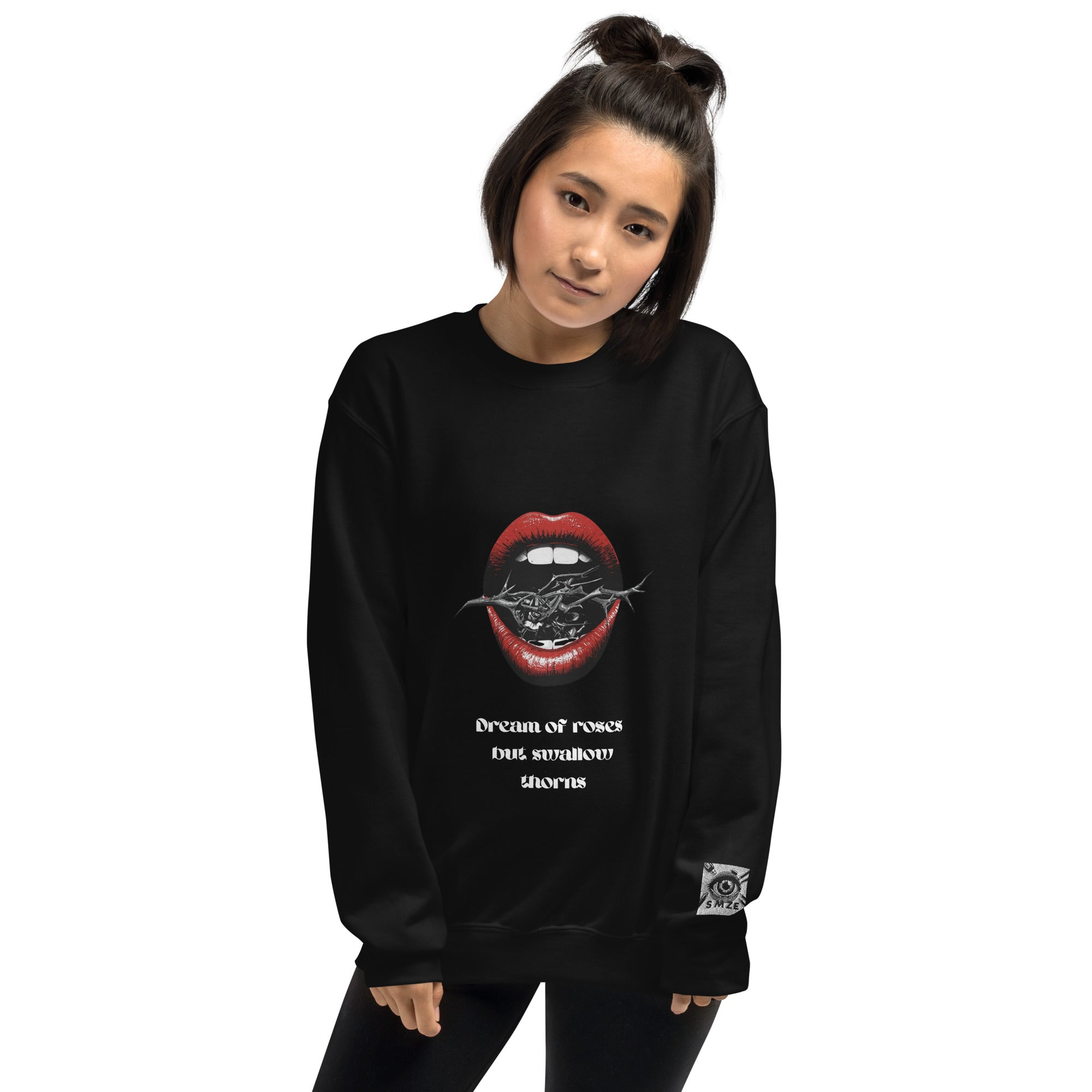 Unisex Sweatshirt - Dream of Roses But Swallow Thorns - SMIZE By RachelSMIZE By Rachel