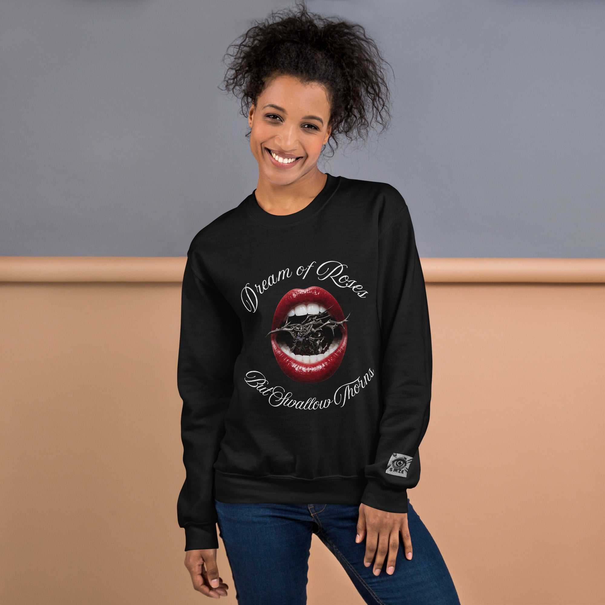 Unisex Sweatshirt-Dream of Roses But Swallow Thorns - SMIZE By RachelSMIZE By Rachel