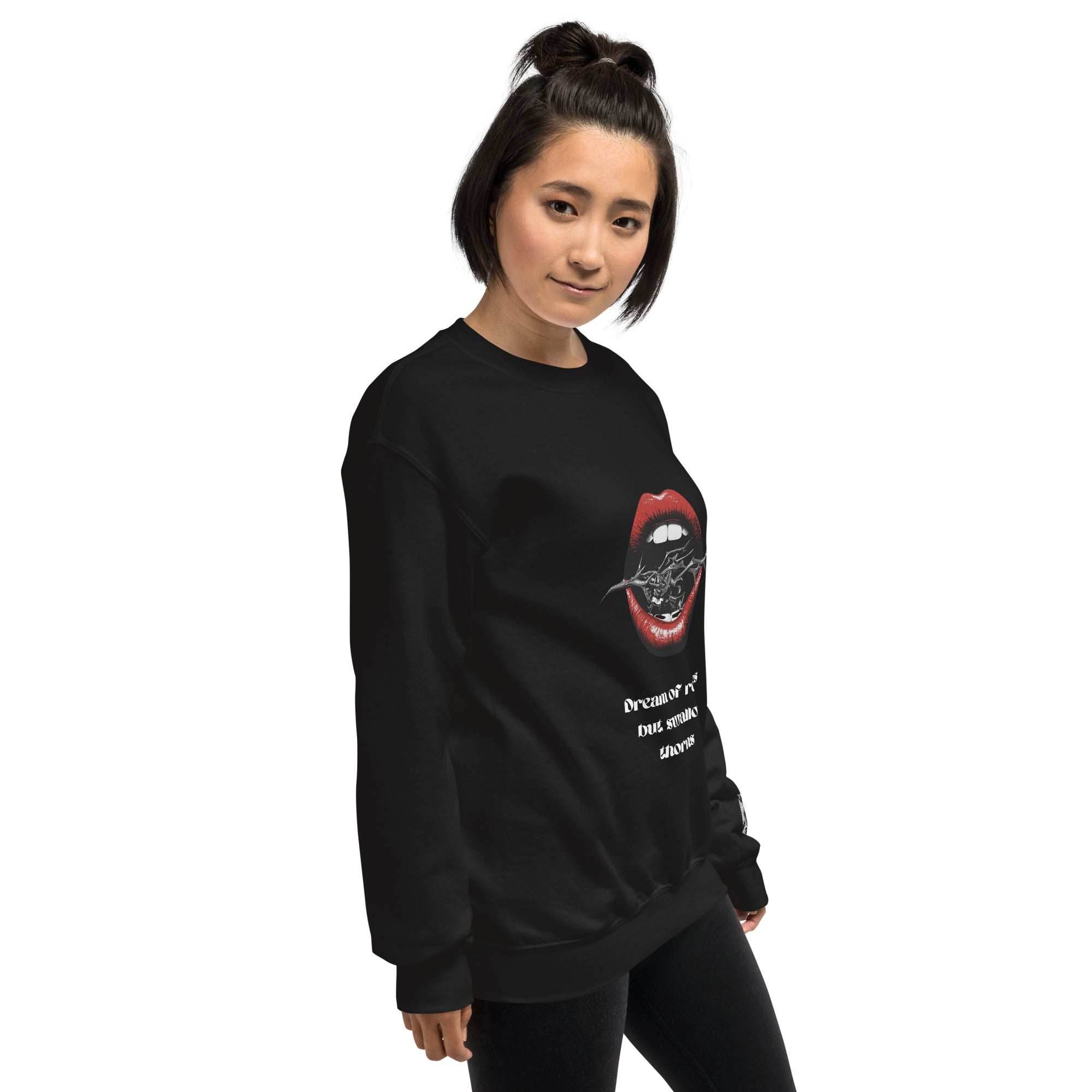 Unisex Sweatshirt - Dream of Roses But Swallow Thorns - SMIZE By RachelSMIZE By Rachel