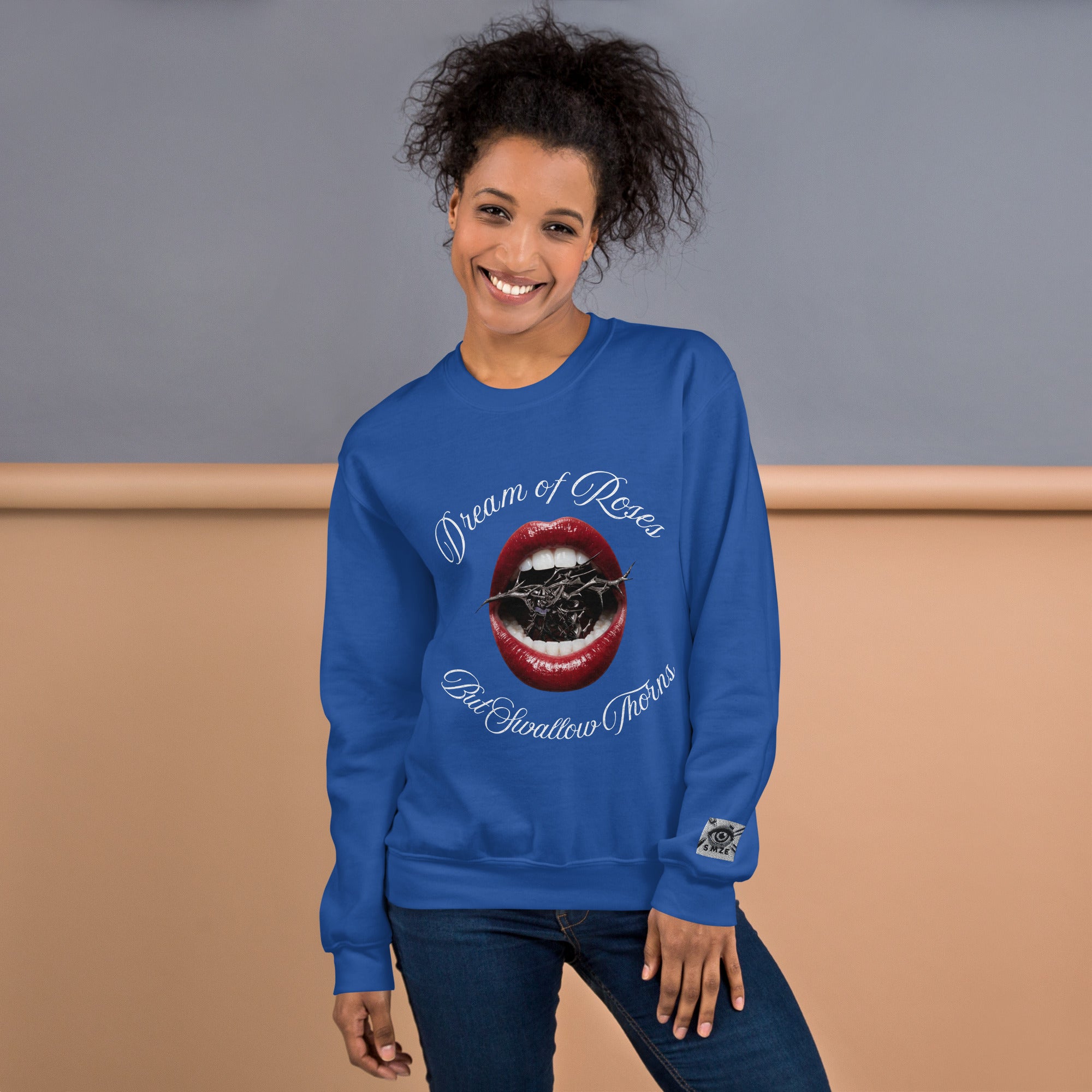 Unisex Sweatshirt-Dream of Roses But Swallow Thorns - SMIZE By RachelSMIZE By Rachel