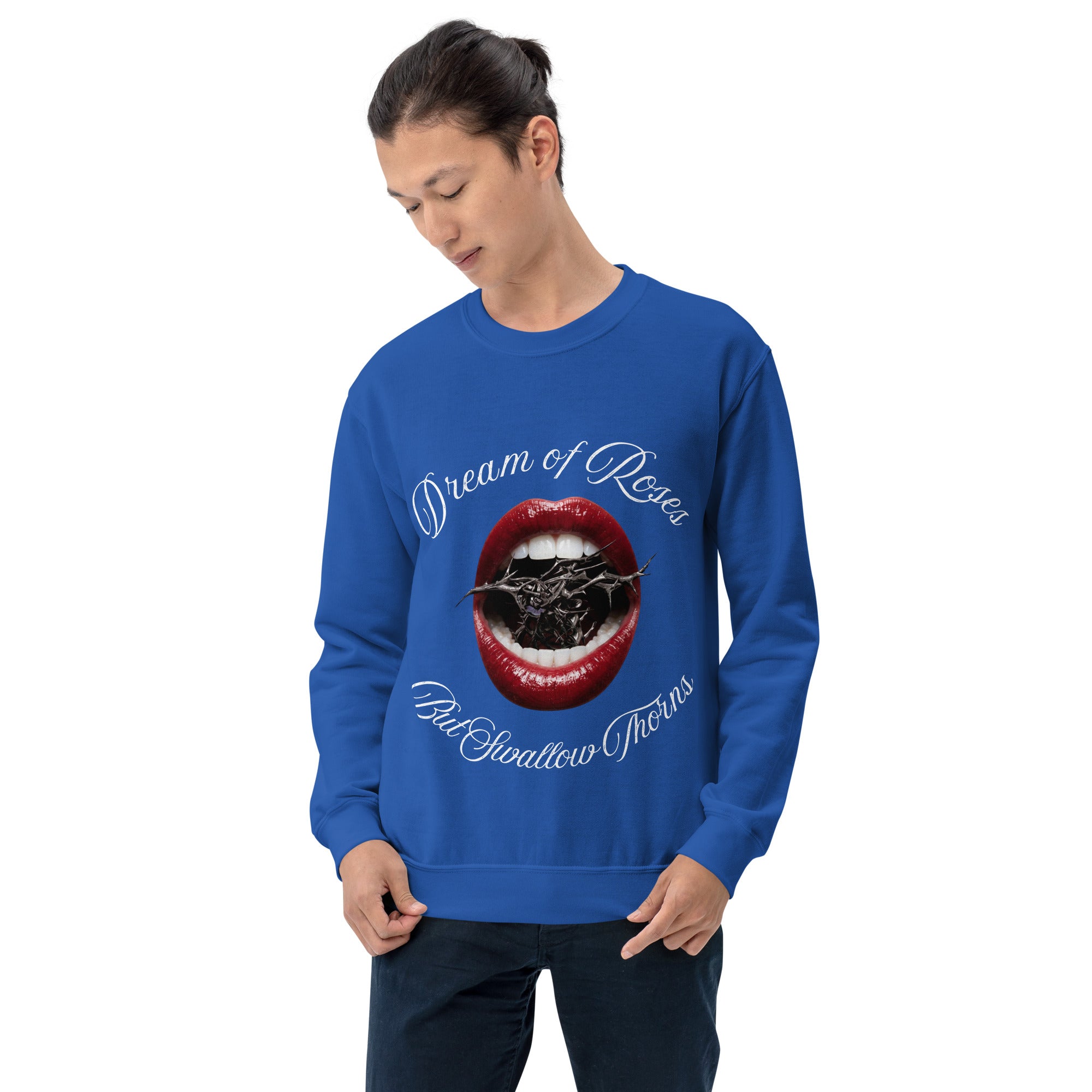 Unisex Sweatshirt-Dream of Roses But Swallow Thorns - SMIZE By RachelSMIZE By Rachel