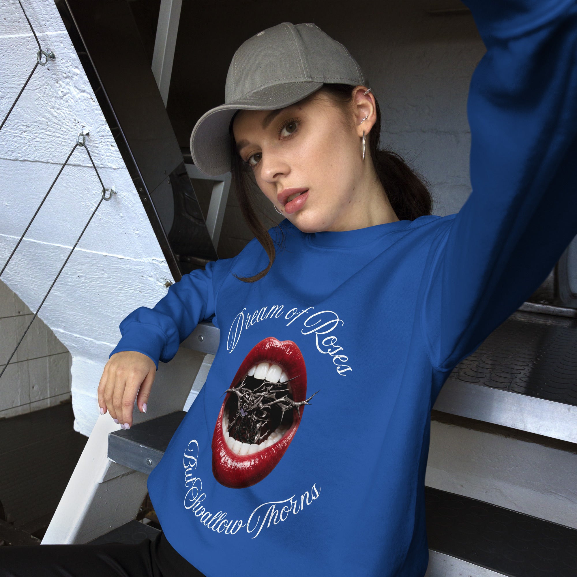 Unisex Sweatshirt-Dream of Roses But Swallow Thorns - SMIZE By RachelSMIZE By Rachel
