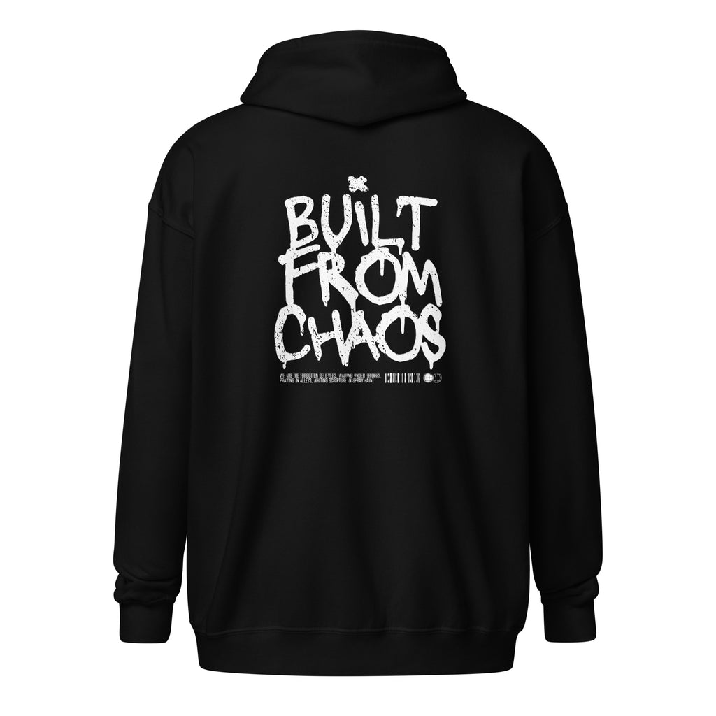 Unisex heavy blend zip hoodie - Built From Chaos - SMIZE By RachelSMIZE By Rachel