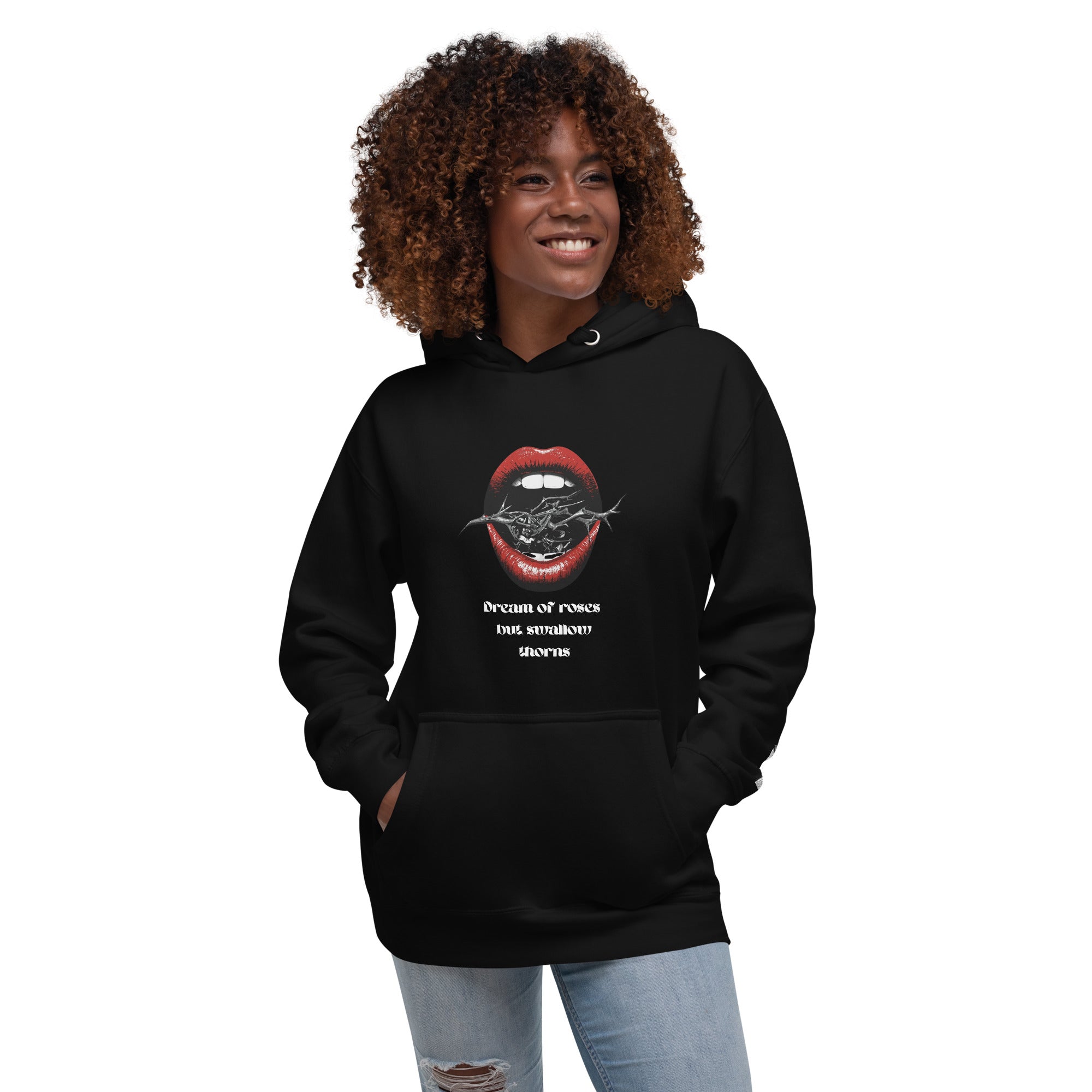 Unisex Hoodie - Dream of Roses But Swallow Thorns - SMIZE By RachelSMIZE By Rachel