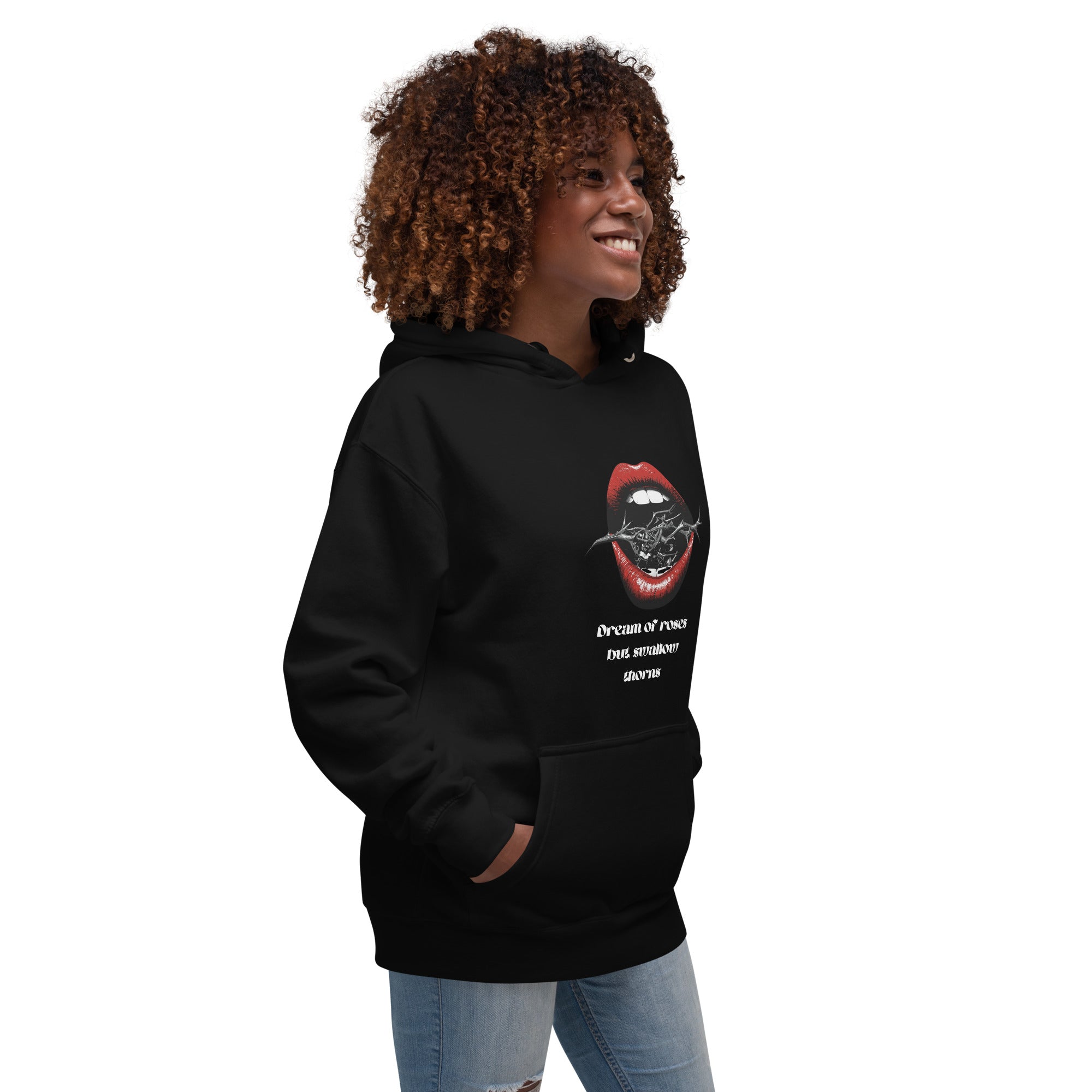 Unisex Hoodie - Dream of Roses But Swallow Thorns - SMIZE By RachelSMIZE By Rachel