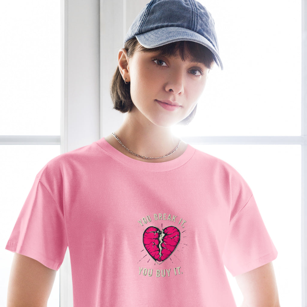 Women’s crop top-You Break It You Buy It - SMIZE By RachelSMIZE By Rachel