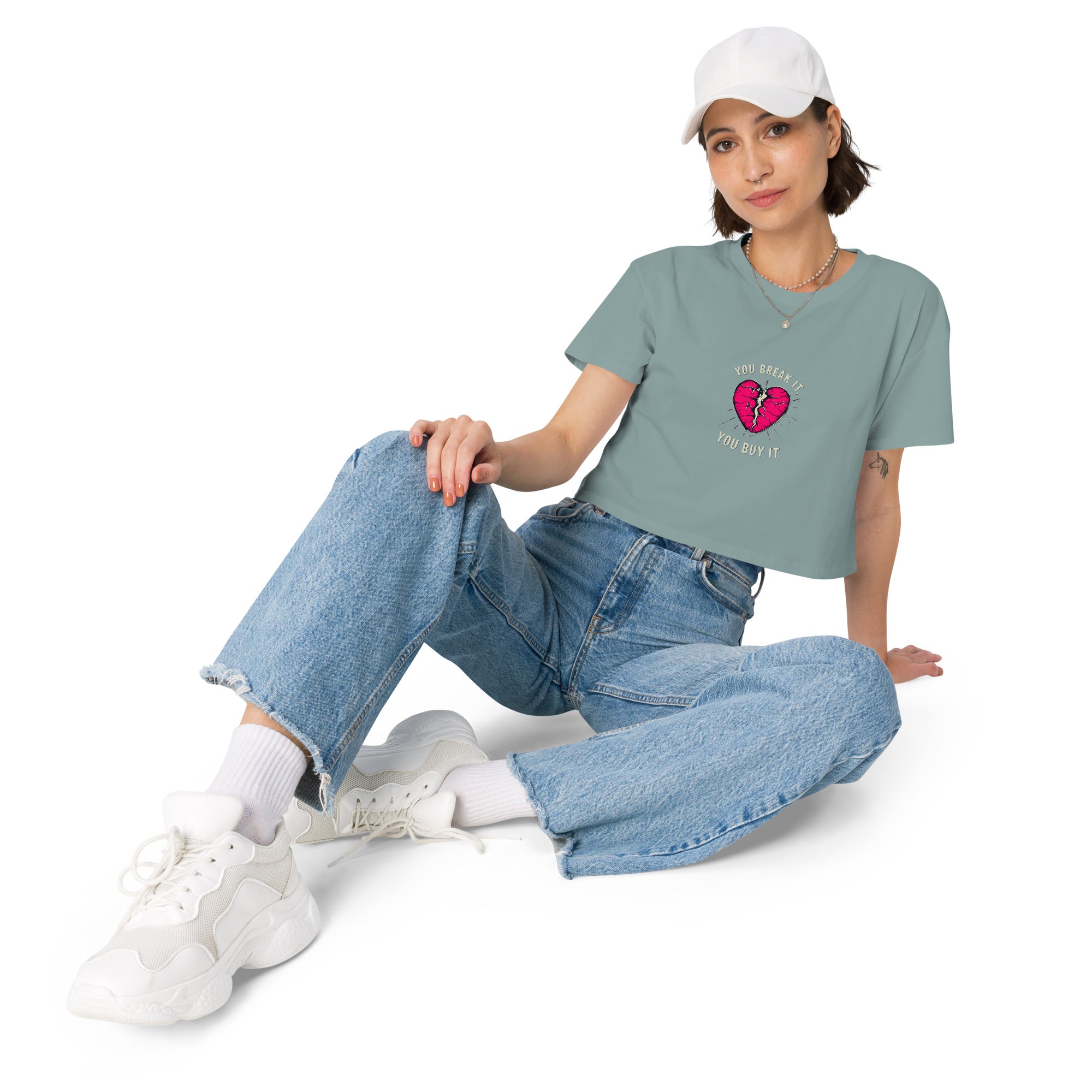 Women’s crop top-You Break It You Buy It - SMIZE By RachelSMIZE By Rachel