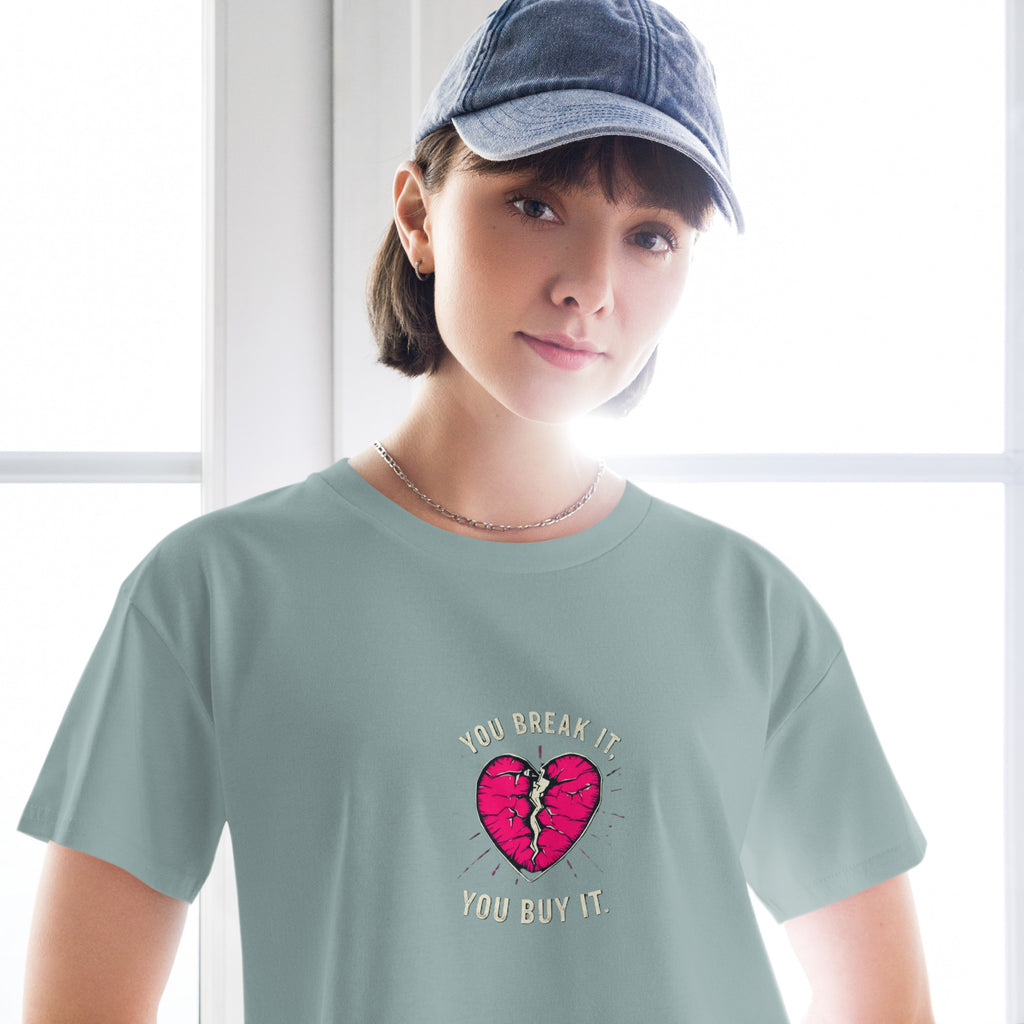 Women’s crop top-You Break It You Buy It - SMIZE By RachelSMIZE By Rachel