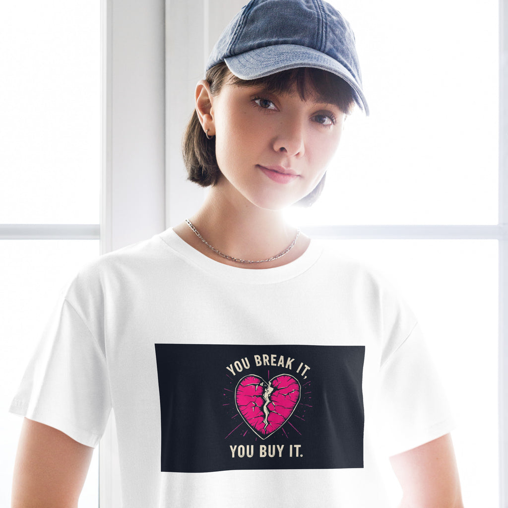 Women’s crop top - You Break It You Buy It - SMIZE By RachelSMIZE By Rachel