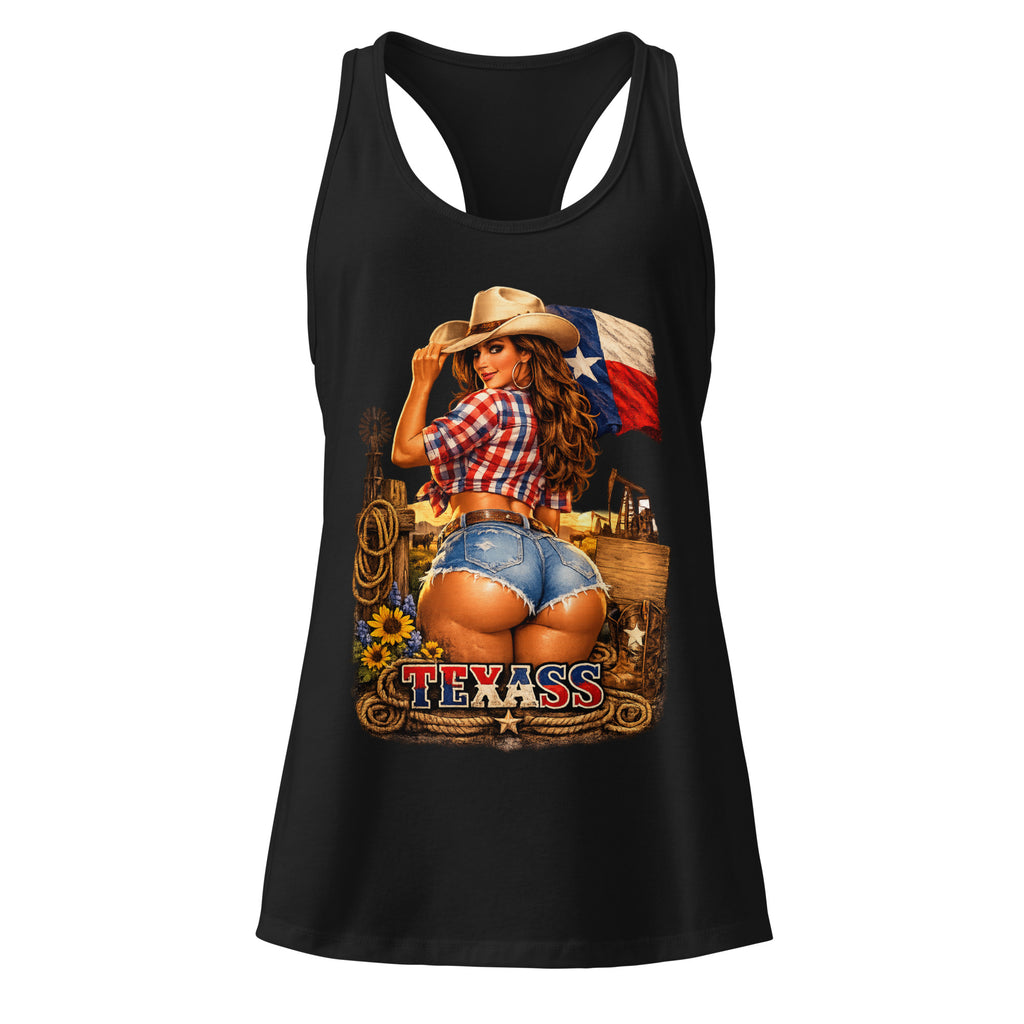 Women’s fitted racerback tank top-TEXASS Tank - SMIZE By RachelSMIZE By Rachel