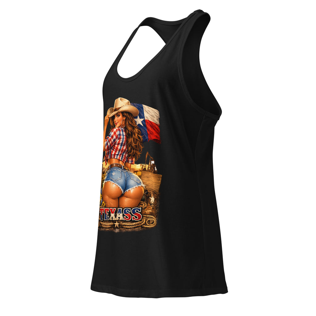 Women’s fitted racerback tank top-TEXASS Tank - SMIZE By RachelSMIZE By Rachel