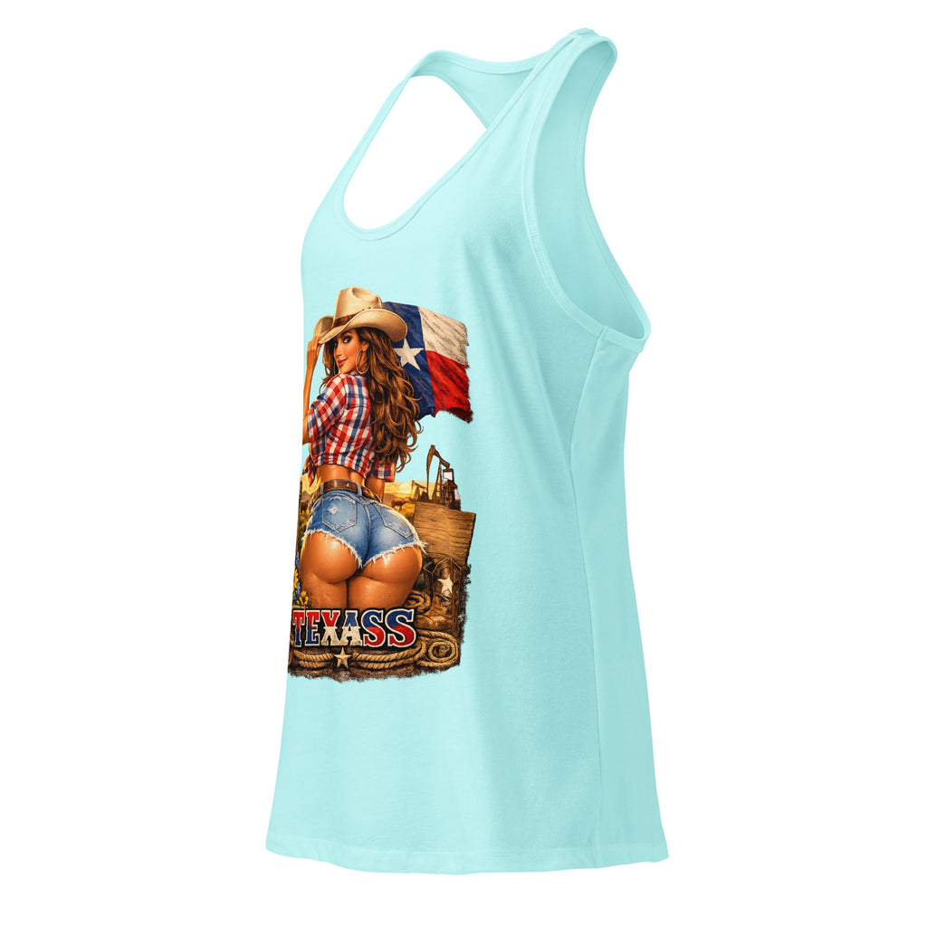 Women’s fitted racerback tank top-TEXASS Tank - SMIZE By RachelSMIZE By Rachel