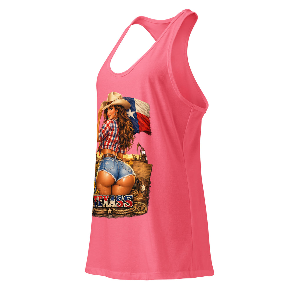 Women’s fitted racerback tank top-TEXASS Tank - SMIZE By RachelSMIZE By Rachel