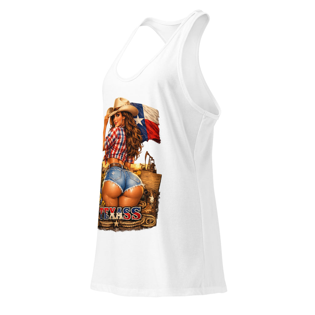 Women’s fitted racerback tank top-TEXASS Tank - SMIZE By RachelSMIZE By Rachel