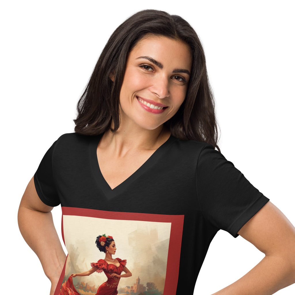 Women’s relaxed v - neck t-shirt - Picosa - SMIZE By RachelSMIZE By Rachel