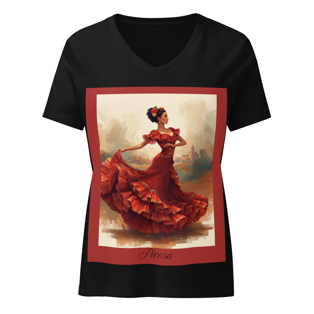 Women’s relaxed v - neck t-shirt - Picosa - SMIZE By RachelSMIZE By Rachel